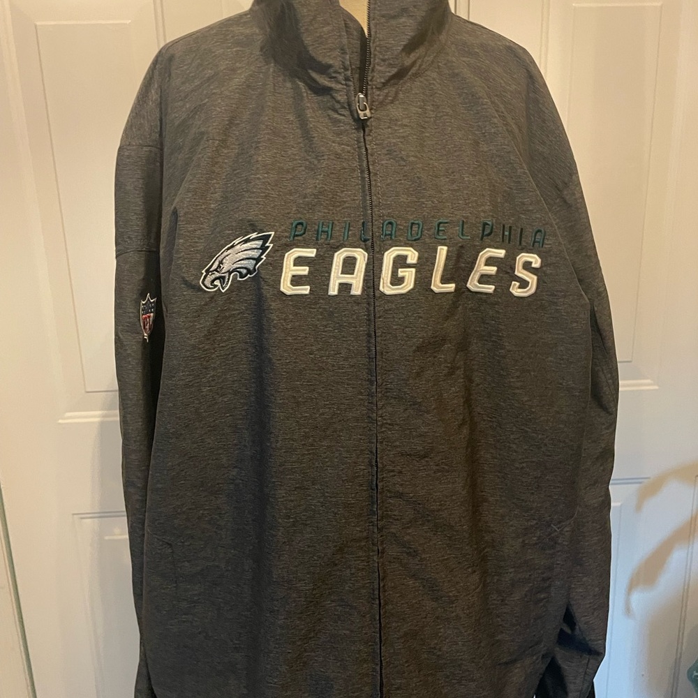 NFL Eagles Charcoal Windbreaker Jacket